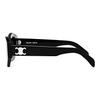 CELINE Diagonal Sunglasses Shiny Black/Smoke Unisex Eyewear CL40238U-01A