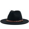 NEW Black/white Girl Wide Brim Simple Church Derby Top Hat Panama Solid Felt Fedoras Hat for Men Women Wool Jazz Cap