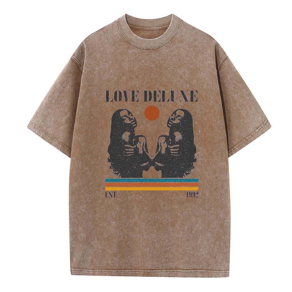 Sade Love Deluxe Рубашки Винтажная печать Харадзюку Летний подарок для фанатов Унисекс Круглый вырез Короткий рукав Повседневные хлопковые футболки