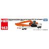 Takara Tomy Tomica Тип Лонг Tomica №. 143 Гидравлический экскаватор Hitachi Construction Machinery ZX210-7 SLF и Транспортное средство для перевозки тяжелой техники
