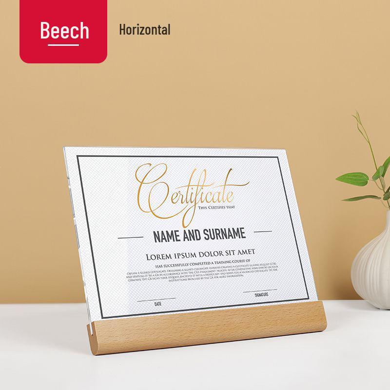 Рамка для сертификата из высококачественного хрустального стекла формата А4 для награды «Отличный сотрудник»