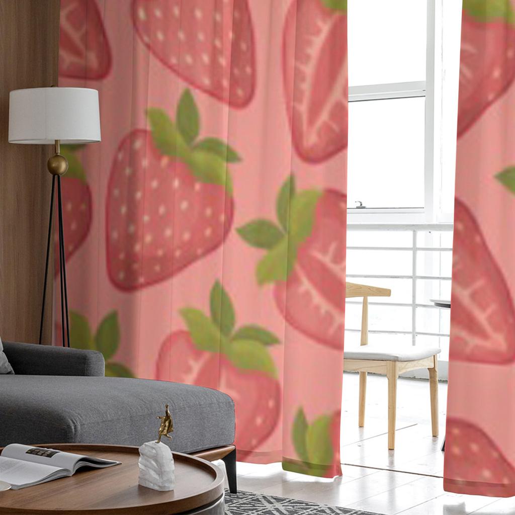 Клубнично-розовые роскошные шифоновые прозрачные шторы для гостиной, спальни, украшения, оконная вуаль, тюлевая занавеска