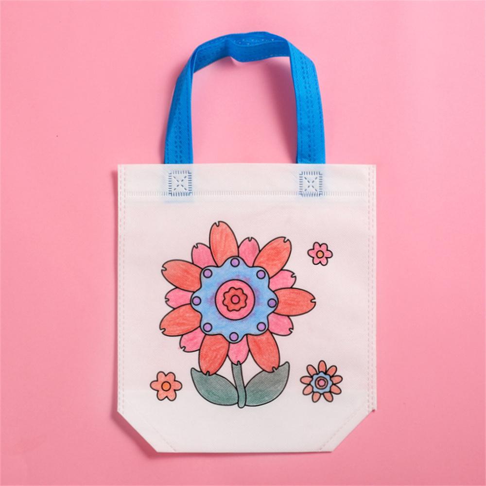 Сумка для граффити своими руками с маркером для раскрашивания, карнавальные сумки с изображением животных для вечеринок, детские эко-многоразовые мини-сумки из нетканого материала