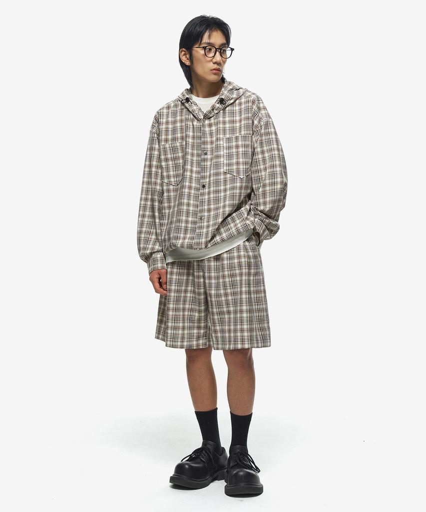 Шорты-бермуды Sekeonmonollogeu Check [Бежевый]_Sept042Beige