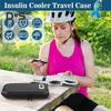 Дорожный футляр для инсулинового холодильника с термометром, дисплей, охладитель для лекарств от диабета, портативный охлаждаемый органайзер для лекарств в дороге с