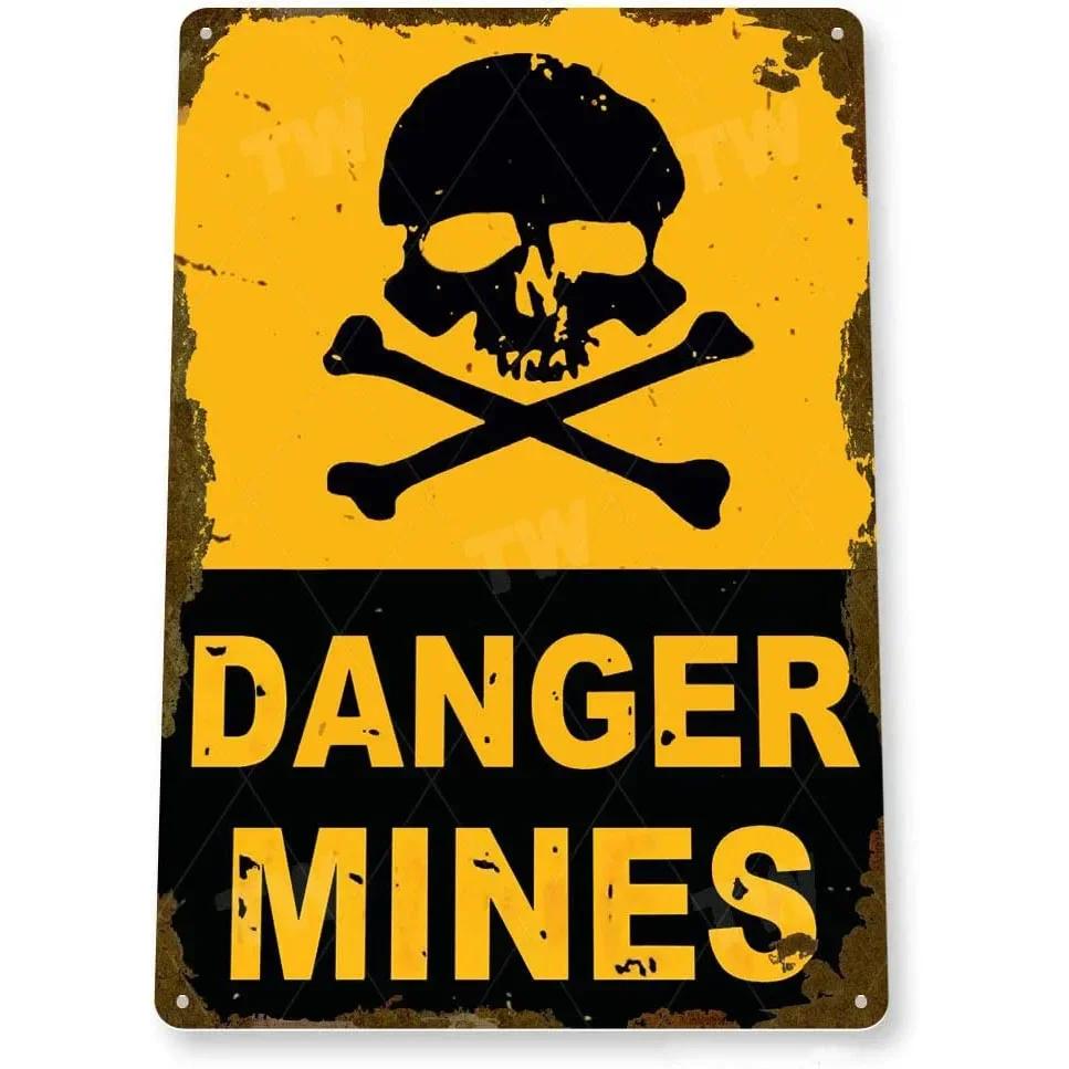 Винтажные металлические жестяные знаки «Осторожно! Опасно!», таблички-постеры для стен «Не входить», железная живопись, украшение для гаража, сада, кафе, клуба, бара