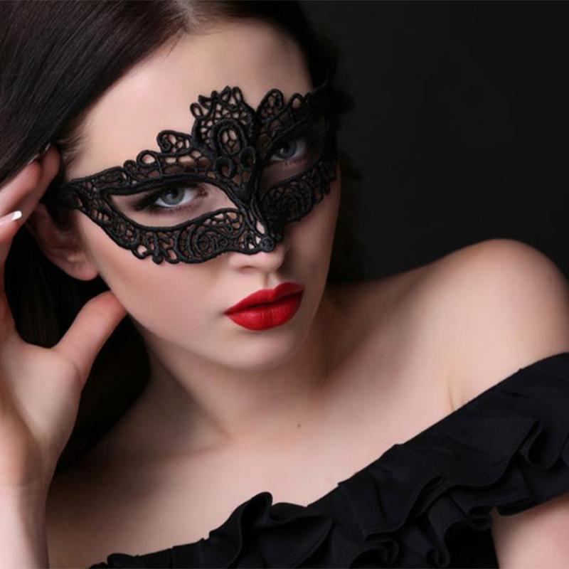 Women Hollow Lace Masquerade Face Mask Sexy Cosplay Prom Party Props Eye Mask