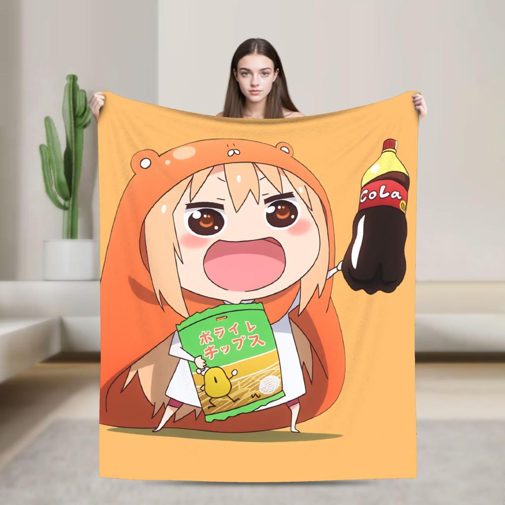 Soft Warm BlanketsBoy Girl Picnic Himouto Umaru Chan Throw Blanket Flannel Bedspread For Outdoor Novelty Sofa Bed Cover