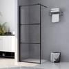Shower Screen - vidaXL - 90x195 Cm - Black ESG Glass - Minimalist - Easy To Clean