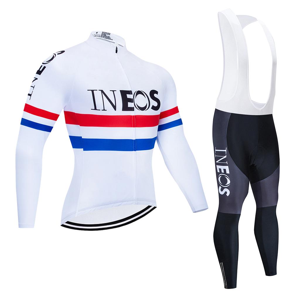 2026 Pro Cycling Jersey Autumn Riding Long Sleeves Men INEOS Cycling Bib Set Bicycle Clothing Spring MBT Breathable Bike Clothes