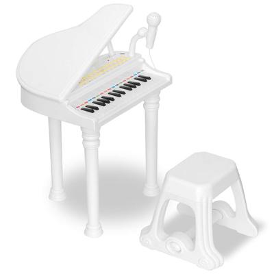 RiZKiZ Grand Piano Mini Piano Обучающая игрушка для детей 3 лет Музыкальный инструмент Игрушечный микрофон со стулом Запись Многофункциональное воспроизведение