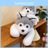 Huskies Scarf Plush Toy Cute Cartoon Girl Child Bedroom Decoration Doll Scene