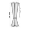 2pcs 304 Stainless Steel Double Jigger Double Sided Japanese Style Bar Measuring Cup 1oz/2oz Ounce Markings Cocktail Shaker Bar