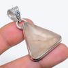 Rose Quartz Gemstone Handmade 925 Sterling Silver Jewelry Pendant 1.69" SU-9957