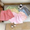 Child Plaid Shorts New Style Casual Sports Pants Loose Thin Versatile Home Pants Summer Boys Girls Cute Fashion Beach Shorts