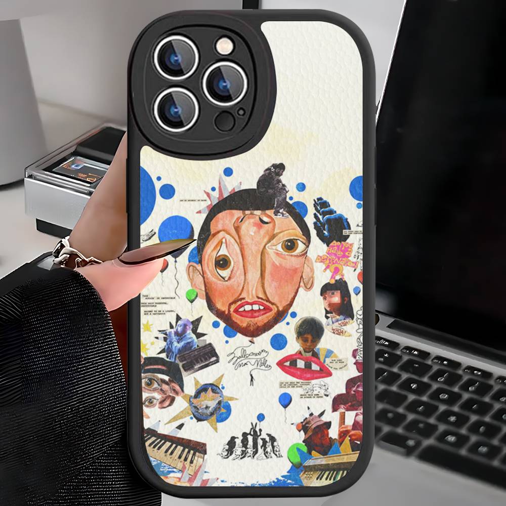Крутой чехол для телефона M-mac Miller для iPhone 16 15 14 11 12 13 Pro Max Plus Задняя кожаная крышка