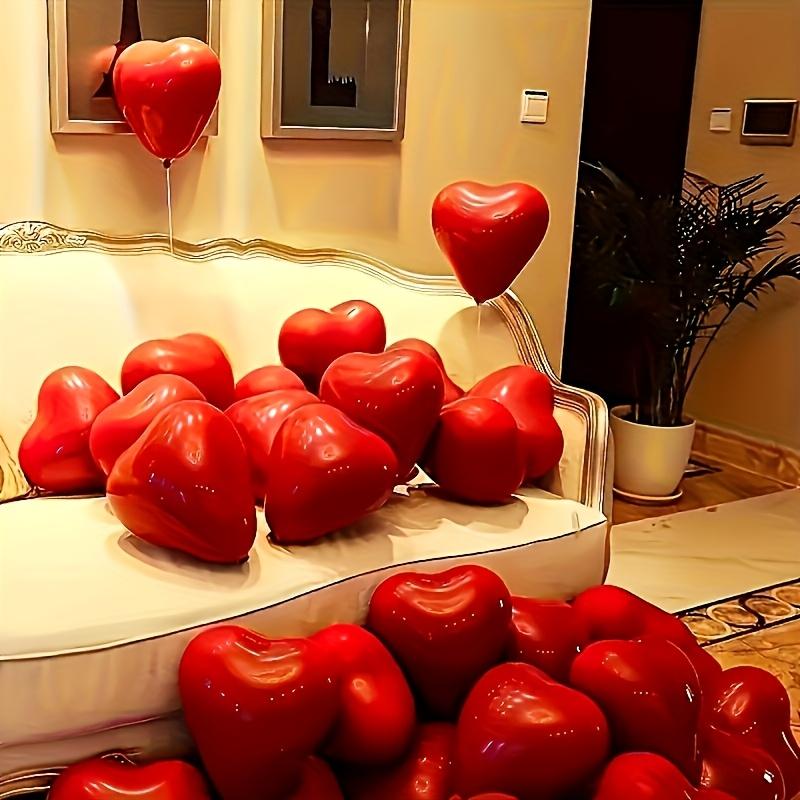 30 красных шаров в форме сердца, подходят для украшения комнаты на день рождения, свадьбу, помолвку, День святого Валентина, День благодарения, Новый год.