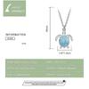 2025 (New arrival) S925 Sterling Silver Blue Turtle Women Nacklace Jewelry