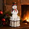 Handmade Wood Christmas Props Wooden Money Holder Stand, Santa Snowman Tree Cash Stand Clip Display, Festive Holiday Tabletop Ornament for Party Decor
