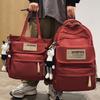 Школьные рюкзаки Студенты колледжа Девушки Старшеклассники Рюкзак большой вместимости Бордовый Рюкзаки для учеников средней школы