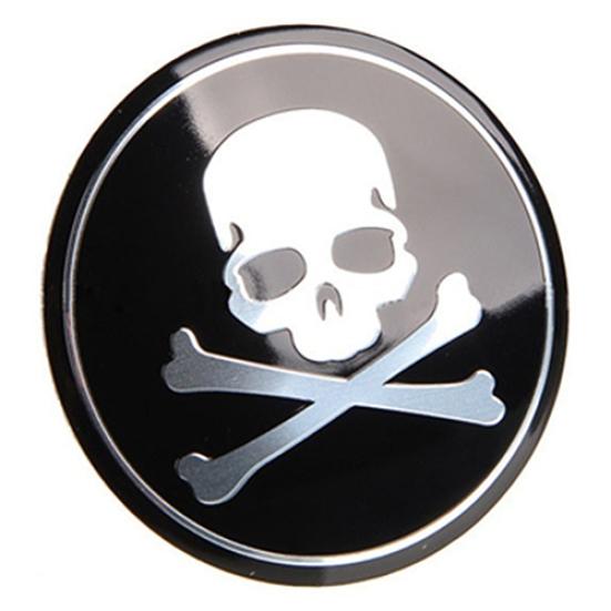 4Pcs Car Wheel Center Hub Cap Skull Tire Emblem Decal Stickers Accessories
