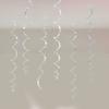 6 Pcs Colorful Ceiling Swirl Foil Decorations Plastic Hanging Spiral Streamers for Wedding Birthday Graduation New Year Party Decoration
