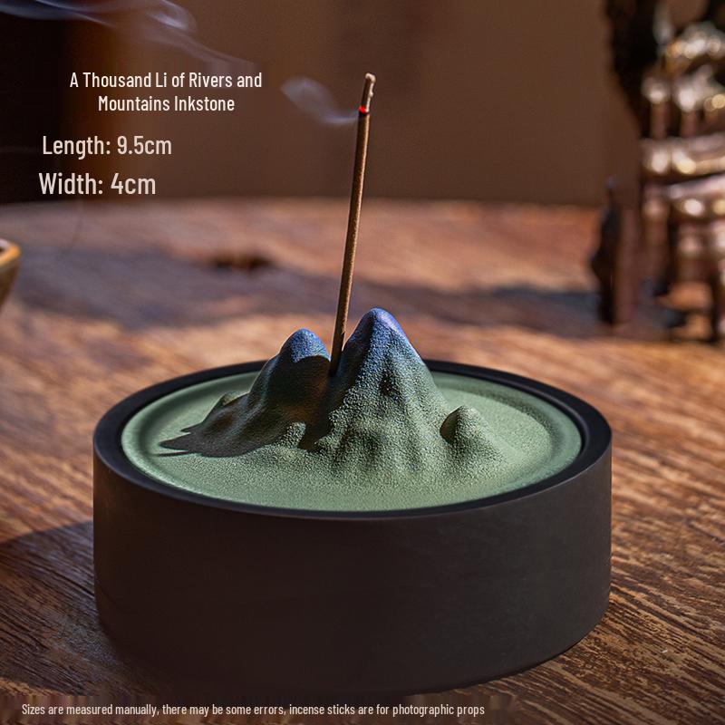 Non-Drying Inkstone: Ceramic Moisturizing Ink Dish with Lid, Multifunctional Ink Grinder and Pen Rest.
