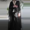 Oversized Men Lapel Long Sleeve One Button Shawl Thin Blazer Casual Coats