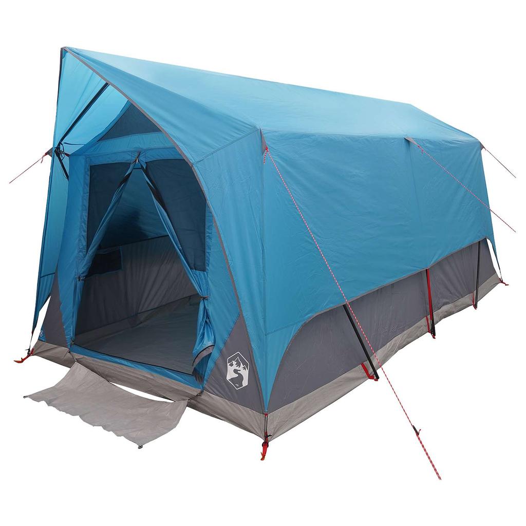 Tunnel Tent with Roof Blue 8 Person Polyester and Steel