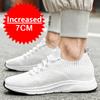 Fashion Summer Breathable Mesh Elevator Shoes for Men 7cm Invisible Height Increase Outdoor Black Sneakers Casual Soft Lightweight Shoes
