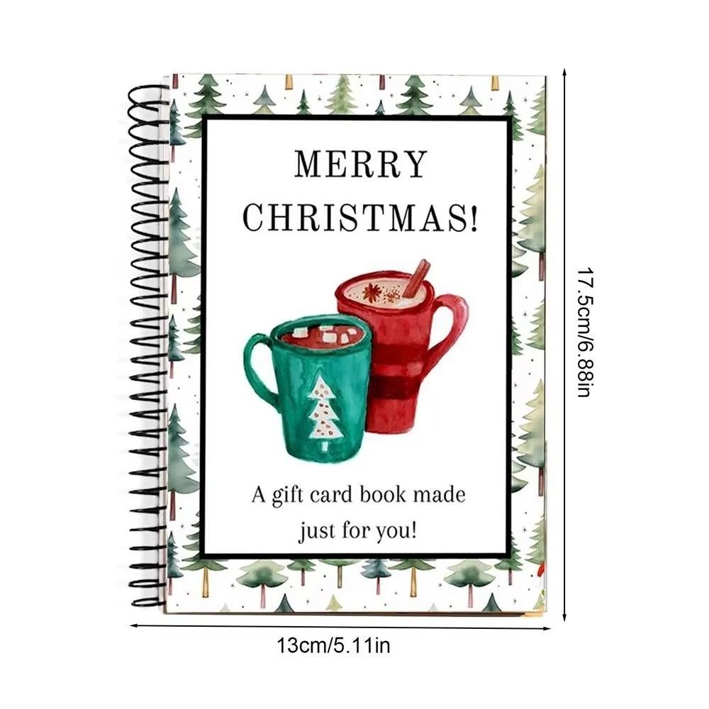 Spiral-Bound Christmas Gift Card Book Festival Christmas Gifts for Teenagers Greeting Cards Holder Greeting Card Organizer