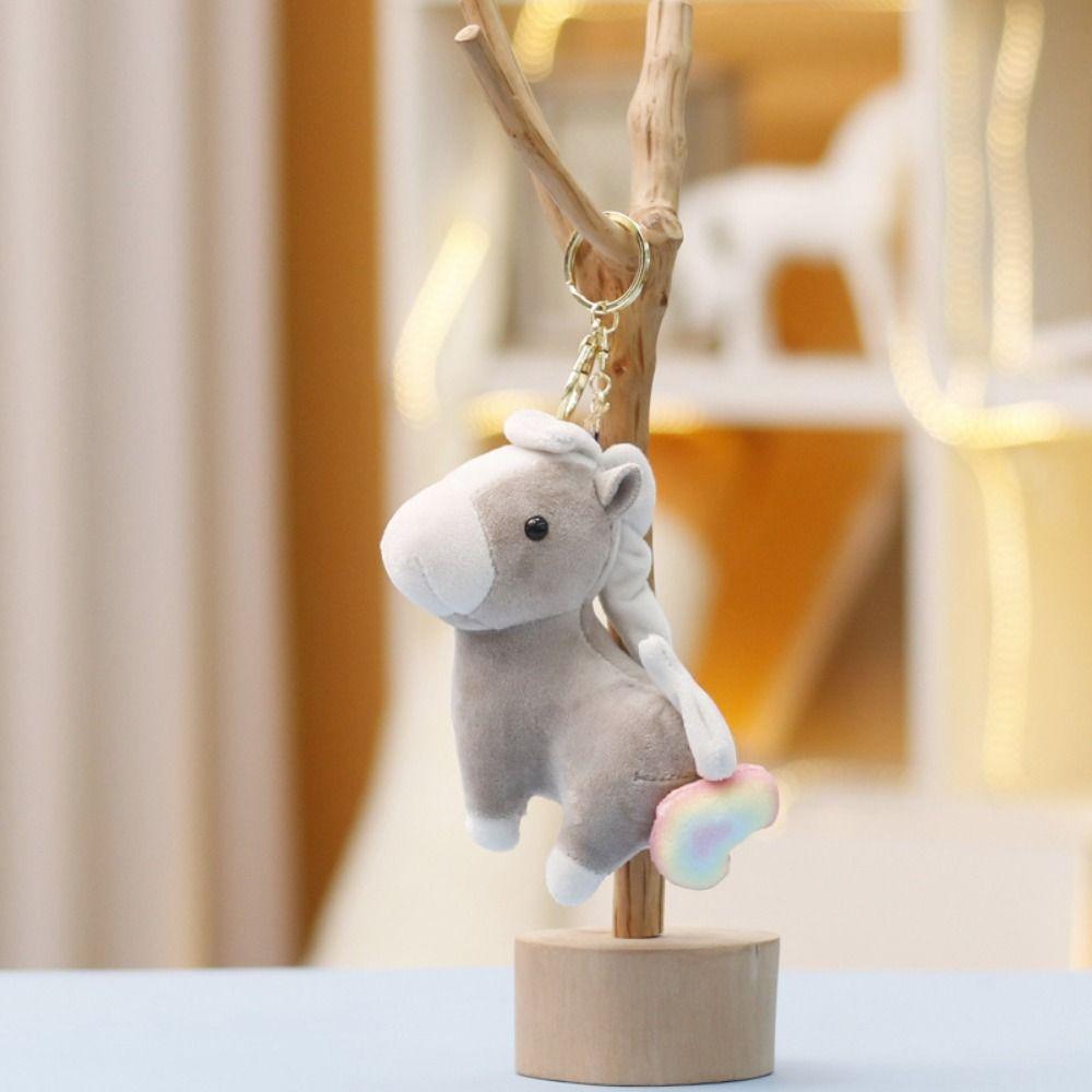 Cute Pullable Plush Horse Pendant Mascot Dolls Plush Horse Doll Pendant  Car Decoration
