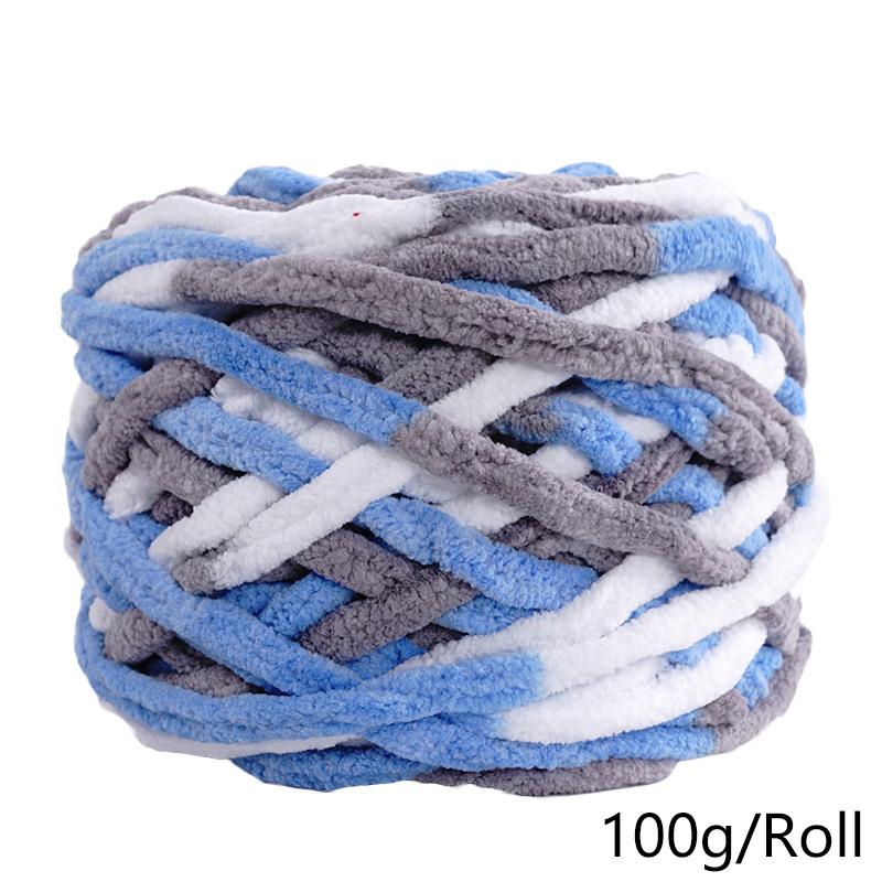 100 г/рулон цветной супер мягкий шарф для ручного вязания своими руками пряжа из смеси полиэстера и хлопка шерстяная пряжа