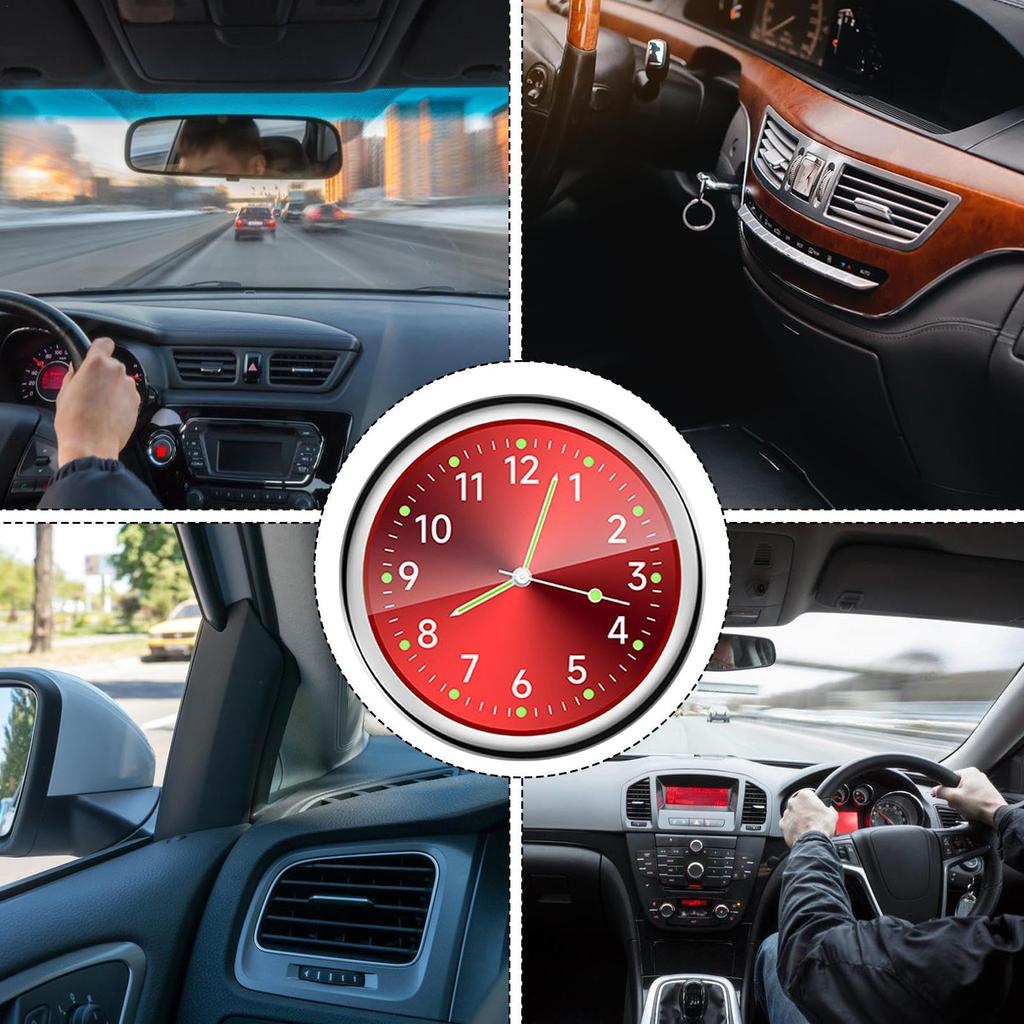 Dash Car Watch, Luminous High Precision, Small Analog Clock, Fluorescent Car Dash Car Watch,