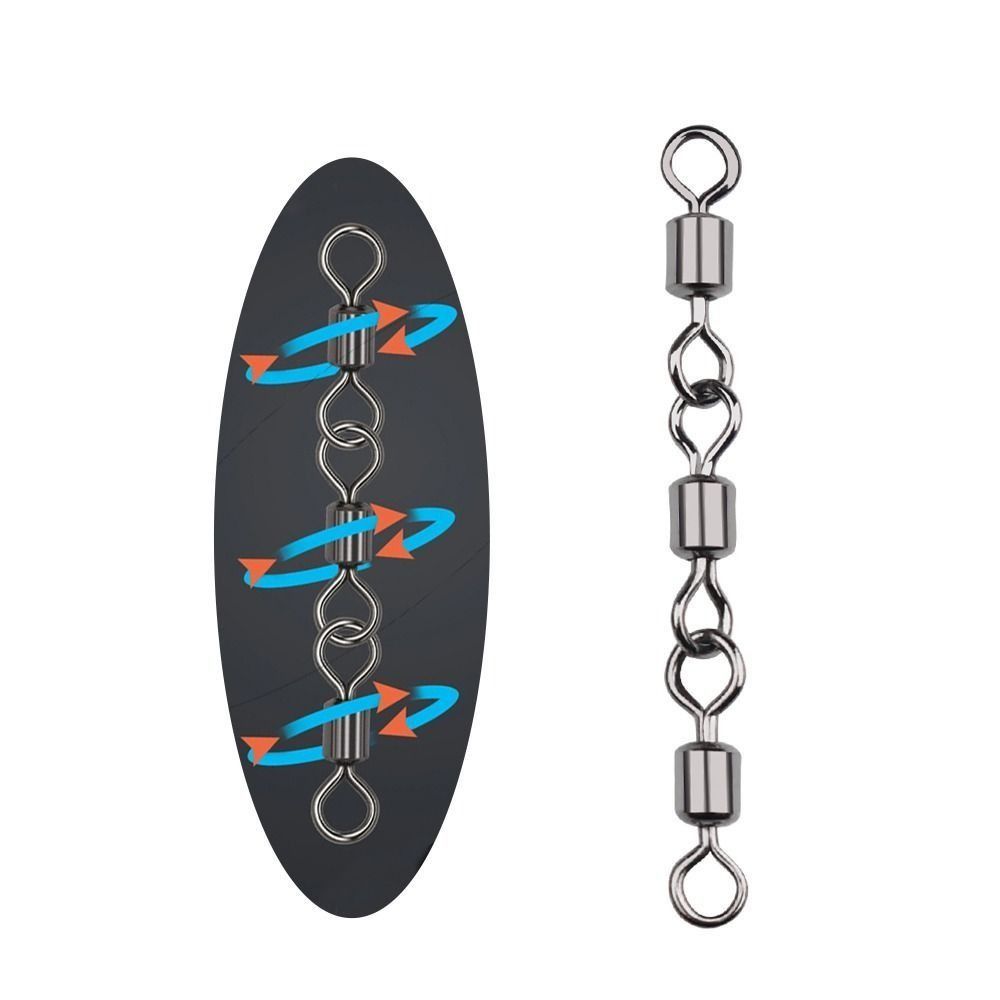 10PCS 8-Shape Fishing Rolling Swivel Connect Ring Swivel Rolling Connector Carp Fishing
