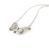 [I9890] - Silver-white 'Butterfly' Silver Necklace (rhodium-plated) - 10x12 Mm