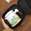 White porcelain travel tea set, one pot, three cups, express cup, outdoor car portable ceramic mug print