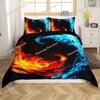 Пододеяльник Yin Yang King Queen Boho Trippy Psychedelic Art Постельное белье Gossip Spark Комплект постельного белья из микрофибры Мягкий пододеяльник