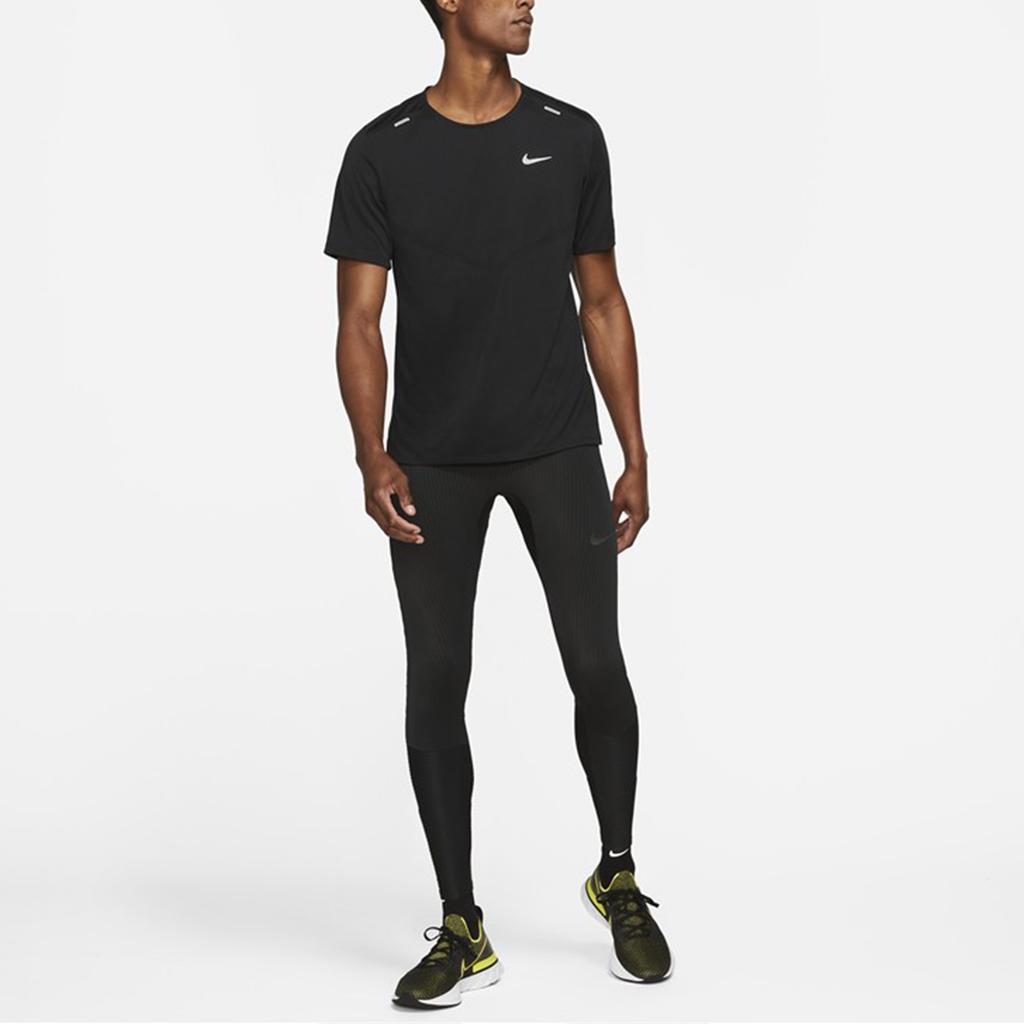 Nike Dri-Fit Rise 365 Breathable And Soft Printed Running Short-Sleeve T-Shirt Men Tops Black CZ9185-013
