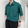 INCERUN Мужские рубашки с короткими рукавами и пуговицами спереди, S-5XL