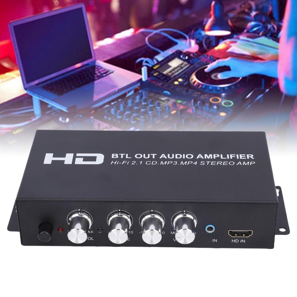 Independent Treble/Bass/Volume EQ Stereo Power Amplifier HiFi Stereo Amplifier  Home Use
