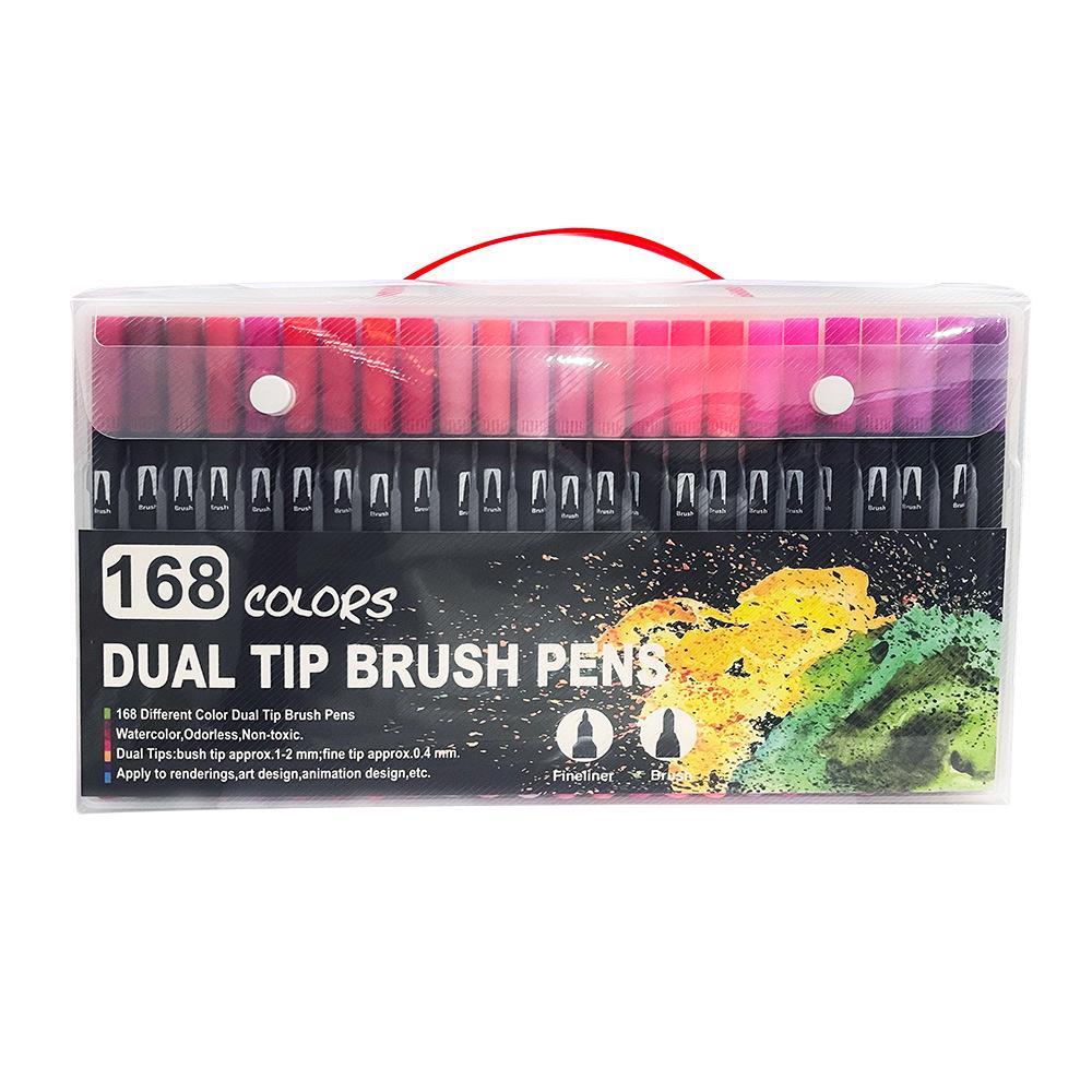 Double-Ended Washable Watercolor Pens - 120 Color Set, Non-Staining, Soft Tip Art Liner for Children's Drawing