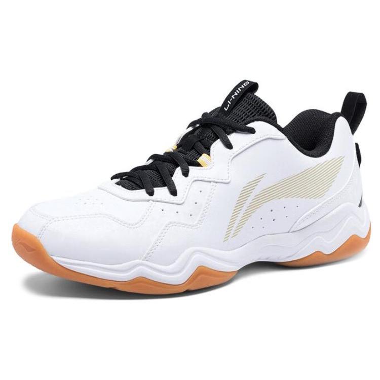 Li Ning CS6 Синтетическая кожа Нескользящие Устойчивые к истиранию Дышащие Низкие Бадминтонные кроссовки Унисекс Белый AYTS055-1