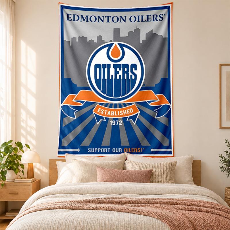Edmonton Oilers Tapestry highquality for decorating living room bedroom dorm walls ideal as bedroom wallart orholiday gift