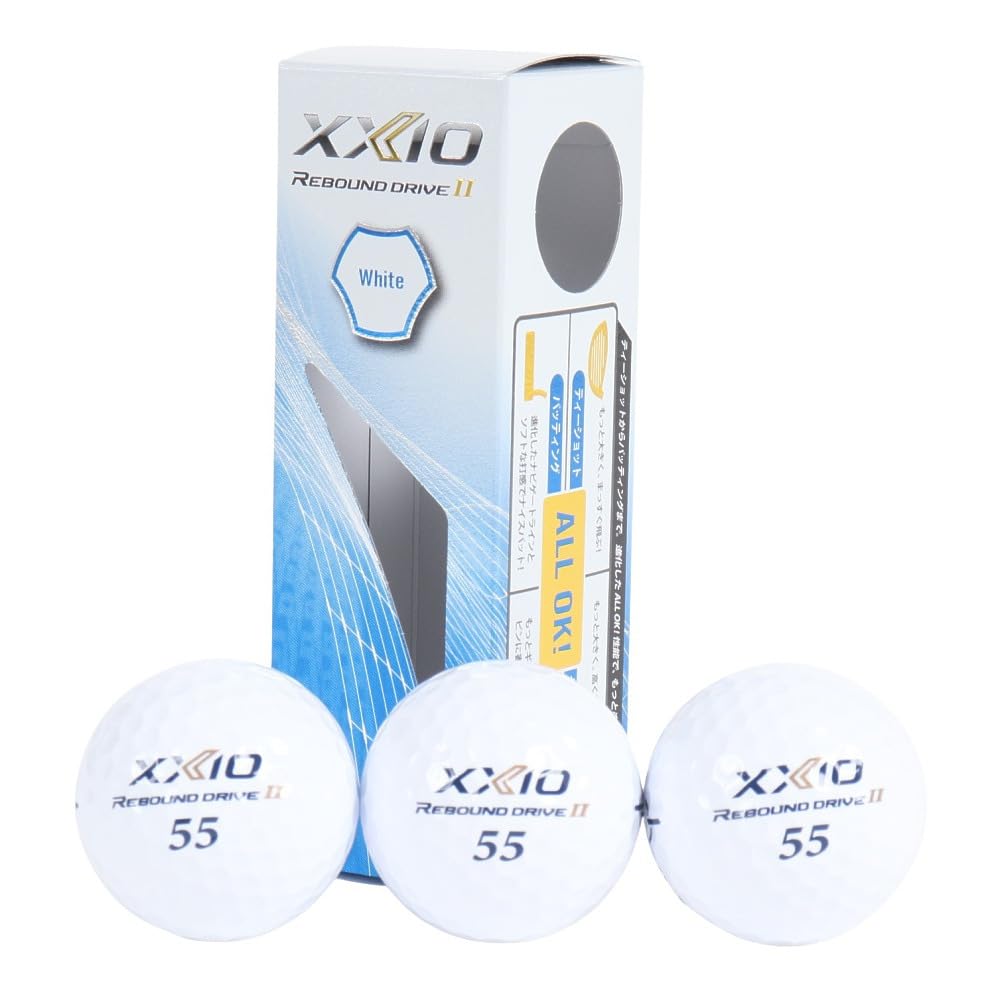XXIO Rebound Drive 2 XN RD2 WH Golf Ball Sleeve (3-Pack) (White/FF/Men's, Women's)