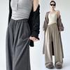 Однотонные широкие брюки, повседневные свободные брюки на весну и лето, женская одежда