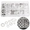 350pc/set Box of Flat & Spring Washer Assortment Stainless Steel Split Nuts Bolt