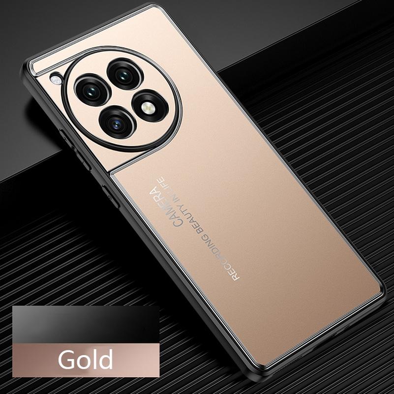 Пескоструйный чехол с алюминиевой задней панелью для OnePlus Ace 3 Pro Ace3 Ace 3V 2 Pro Ace3 1+ 12R 11R Металлическая защитная крышка для камеры