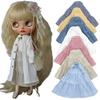 Платье для кук Blythe Синее Розовое Желтое Джинсовое Клетчатая юбка для Ob24 Ob22 Azone Кукольная одежда Платье Пасторальный стиль Одежда