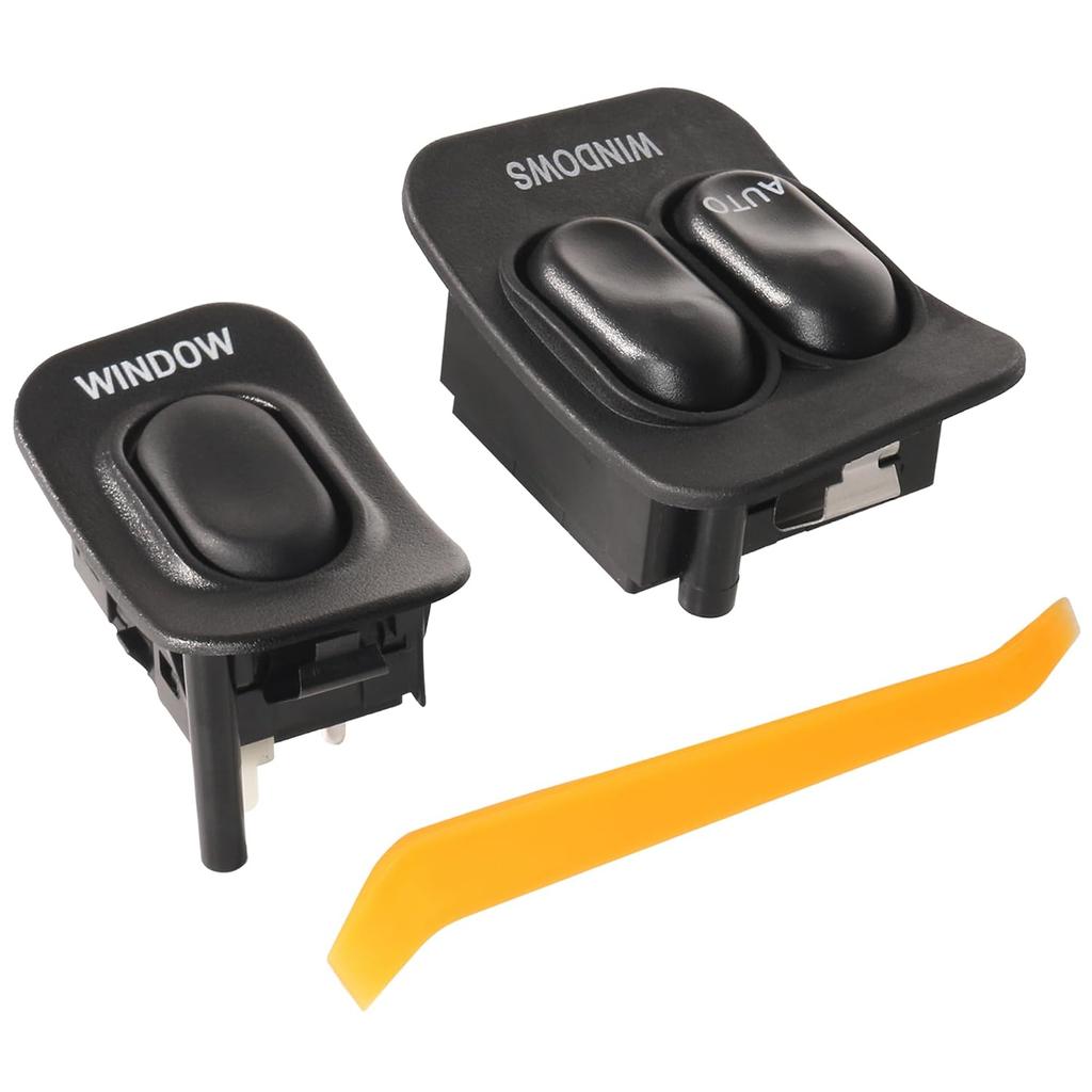 2Pcs Front Driver and Passenger Side Window Switch #F57Z14529A SW7081 | for Ford Ranger 1995-2007, RH and LH Power Window Switch Control Button